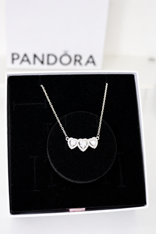 Cadena Corazon Halo Triple