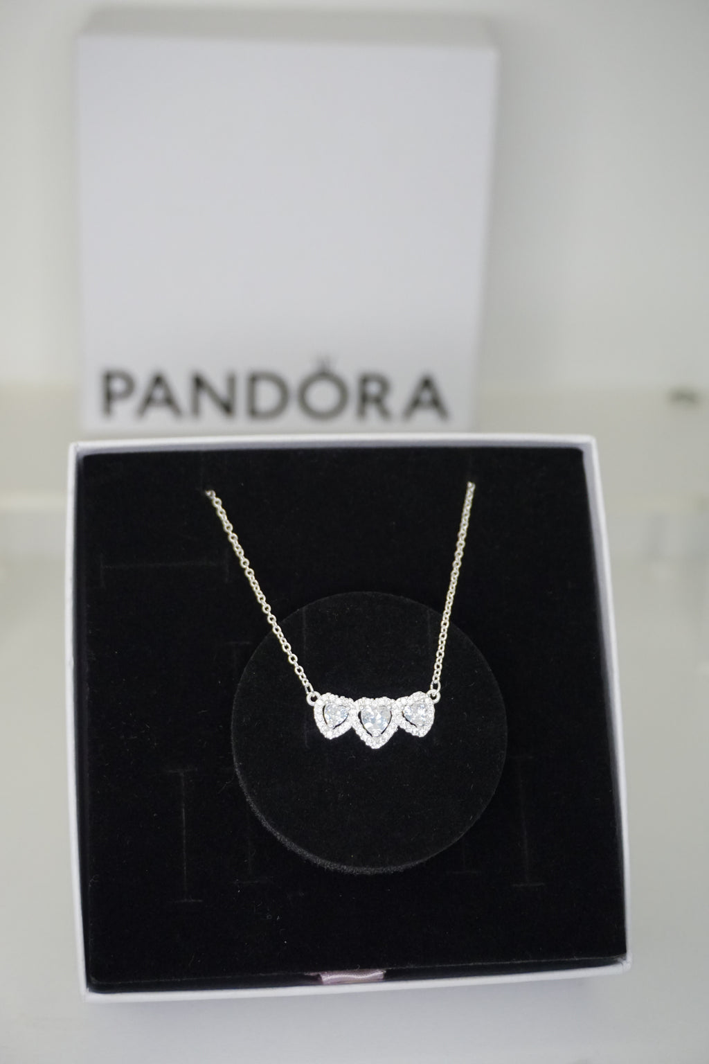 Cadena Corazon Halo Triple